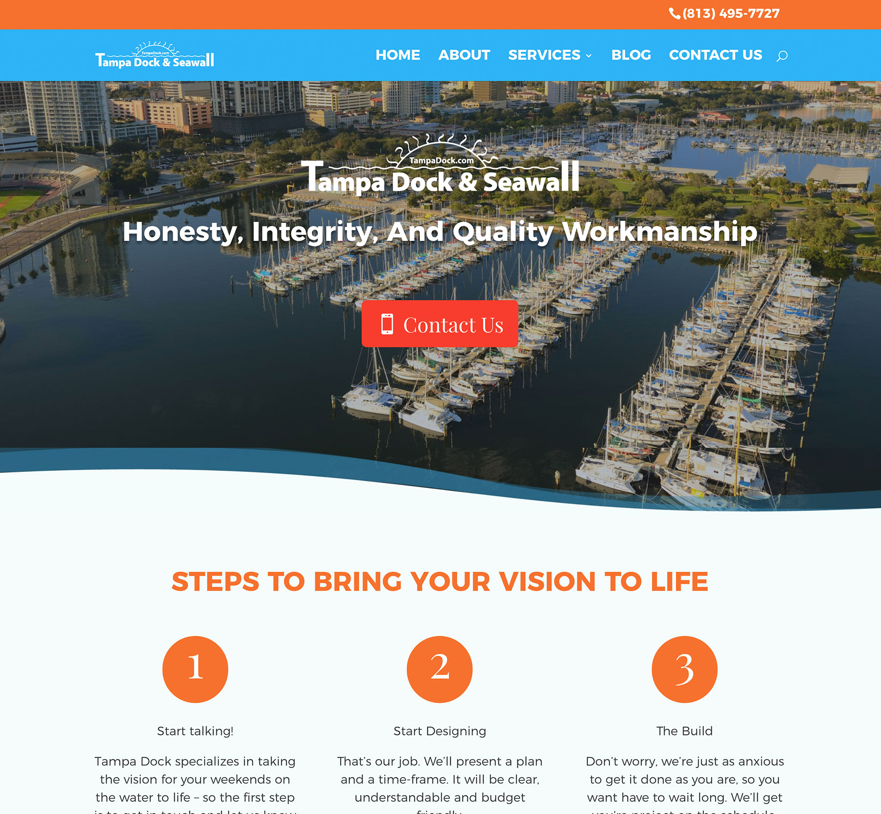 Tampa Dock Homepage After
