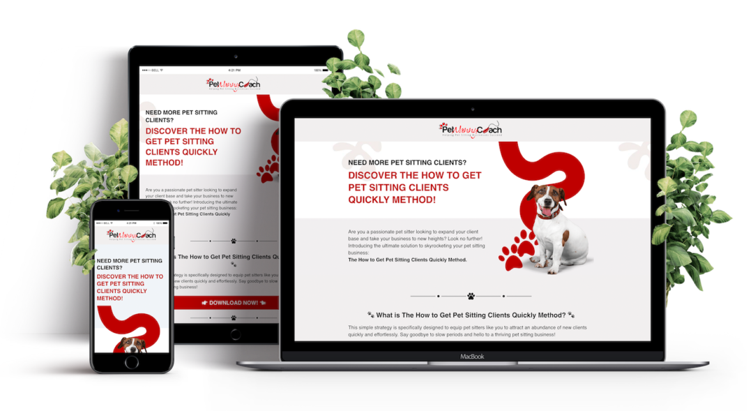 How to Get Pet Sitting Clients Quickly Method Landing Page