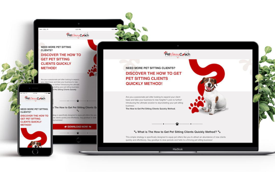 How to Get Pet Sitting Clients Quickly Method Landing Page