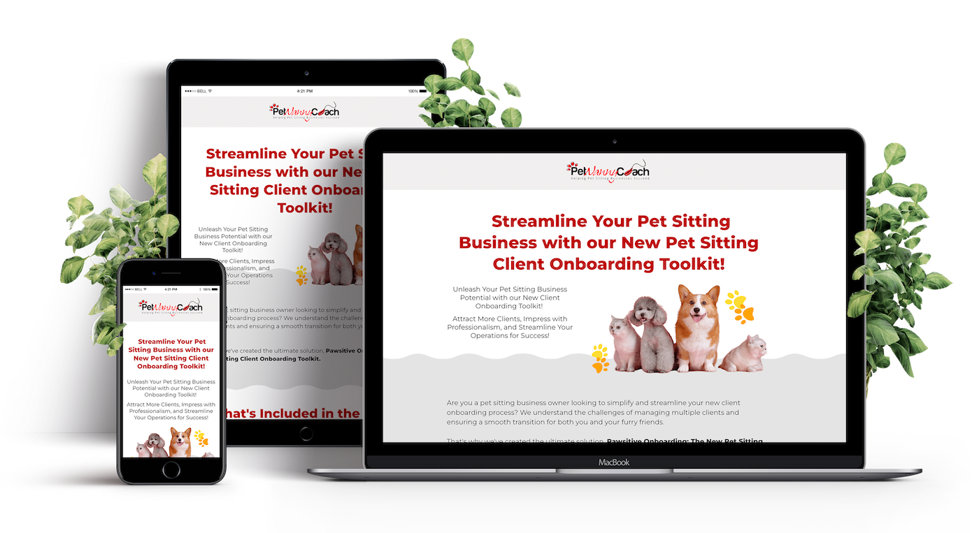 How to Get Pet Sitting Clients Method screens