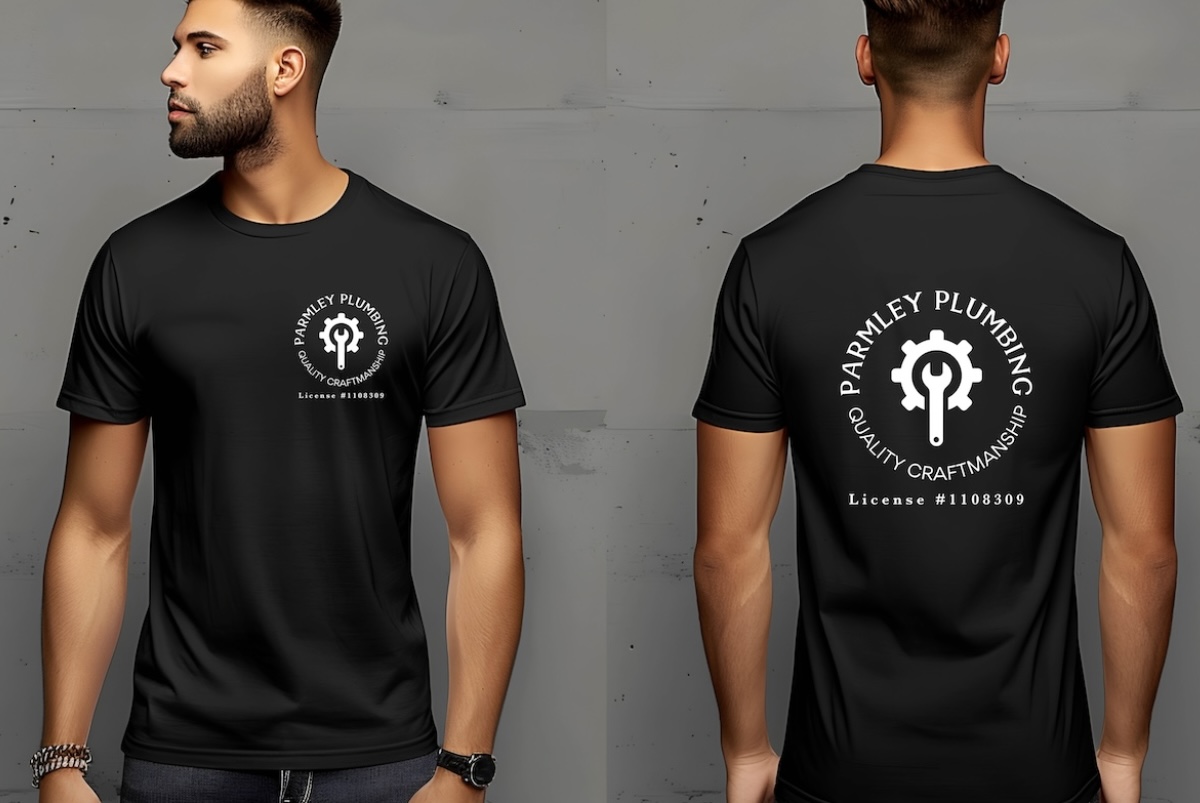 Parmley Plumbing Card, Magnet, and Shirt