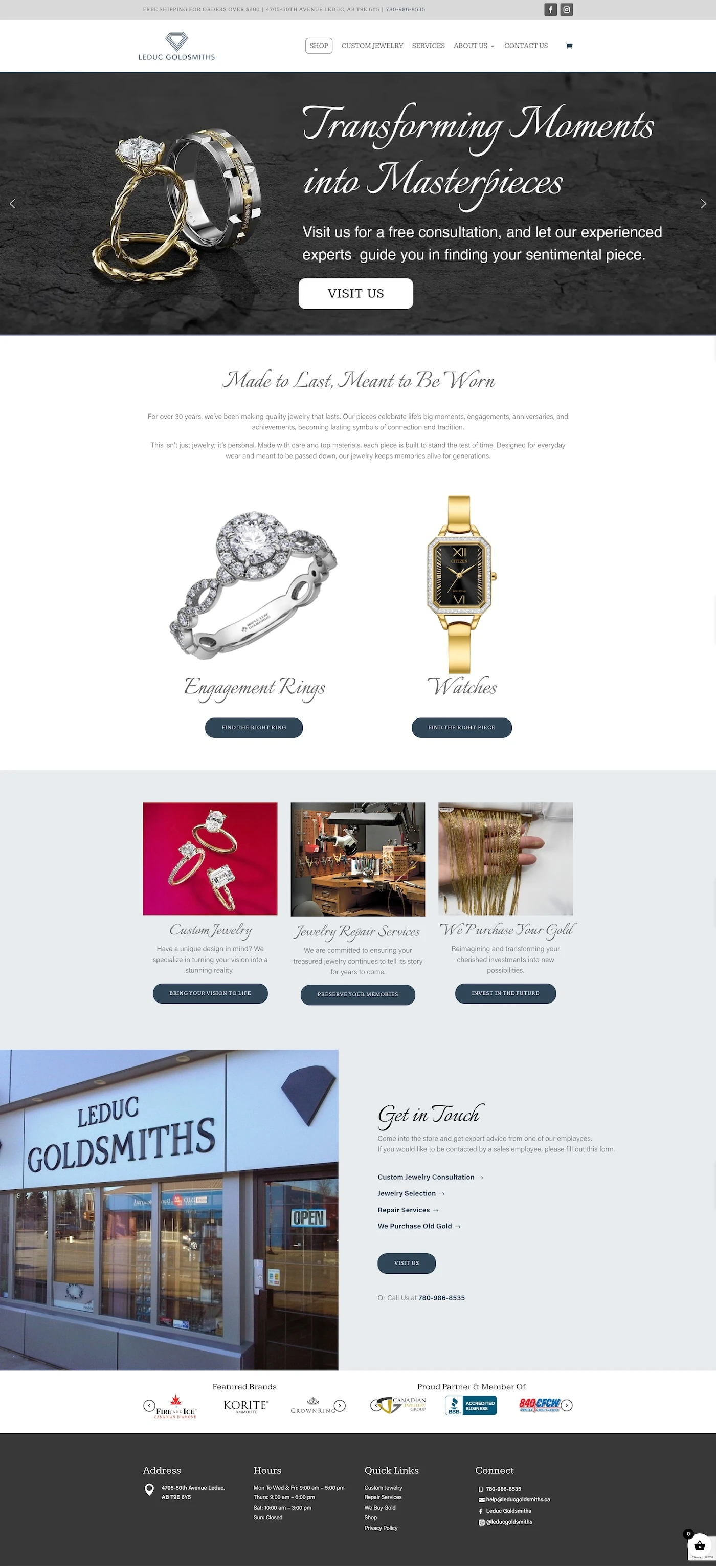 Leduc Goldsmiths Homepage