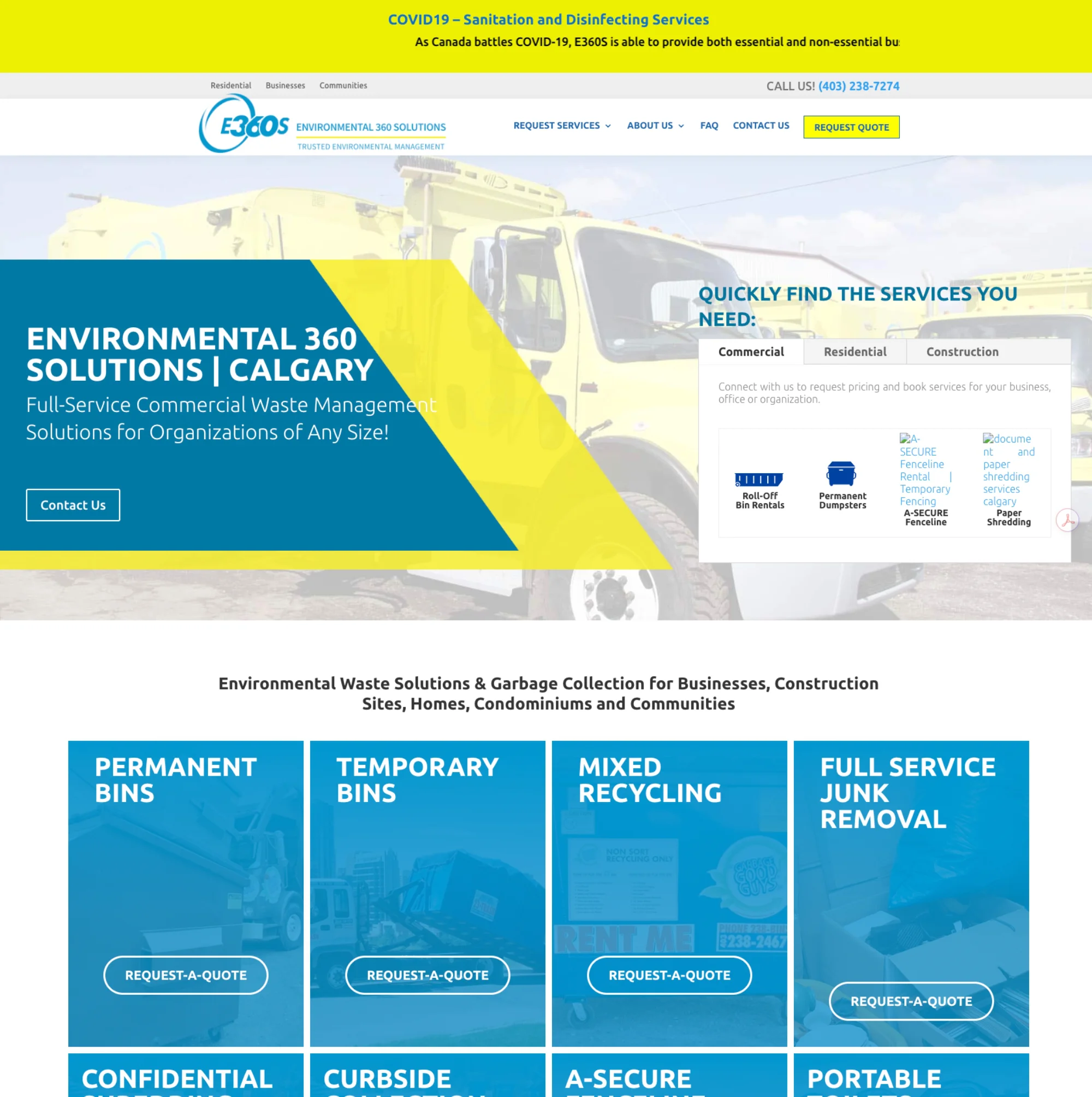 e360sCalgary Before Redesign