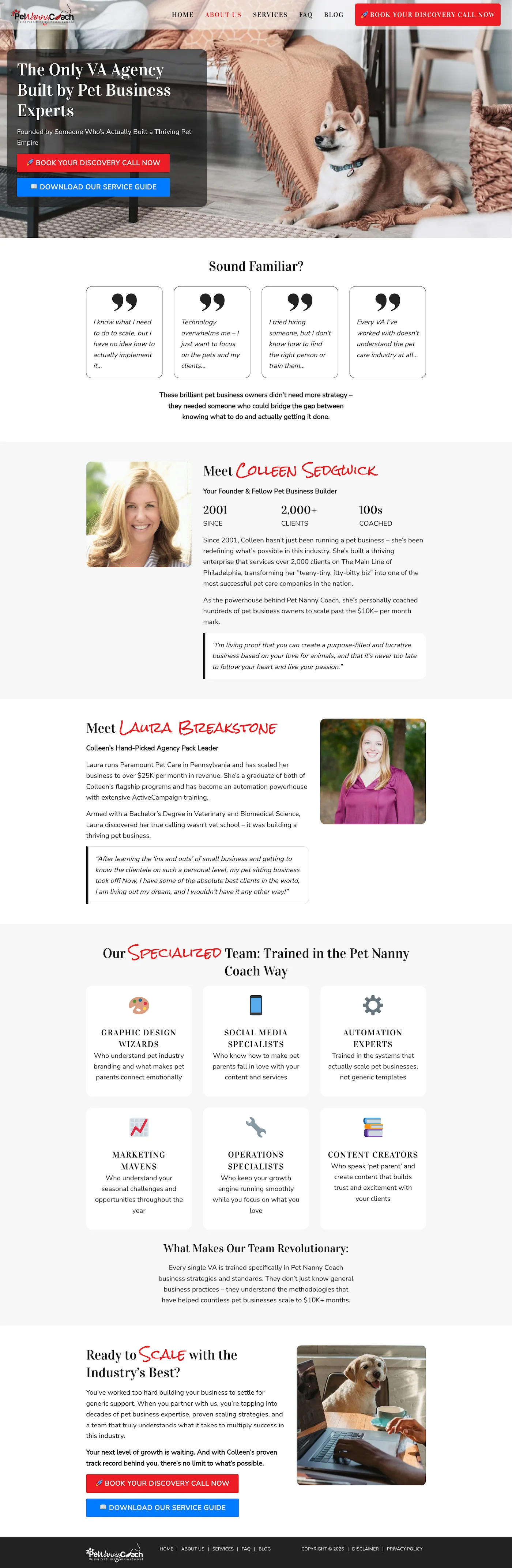 Pet Sitter VA About page