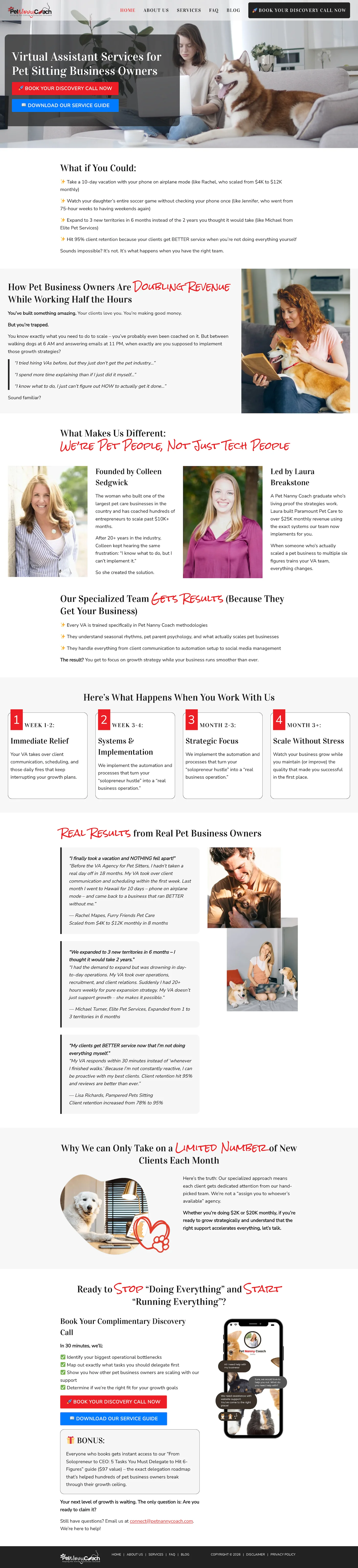 Pet SItter VA Home page